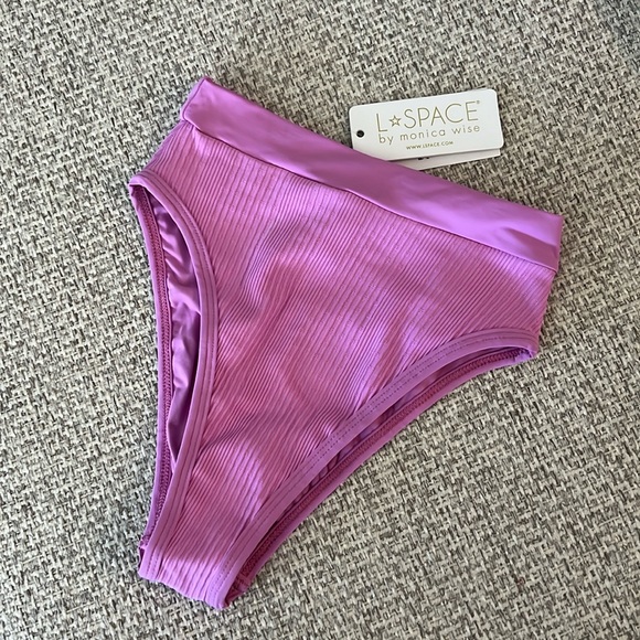 NWT L*Space Frenchi Pointelle Ribbed Bikini Bottom - Picture 2 of 10